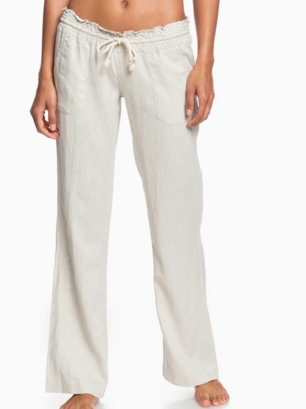 ROXY NWT Linen Blend Oceanside Pant